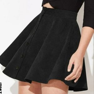 Shein Black Corduroy Skirt